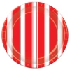 Beistle Red & White Stripes Plates In Multicolor