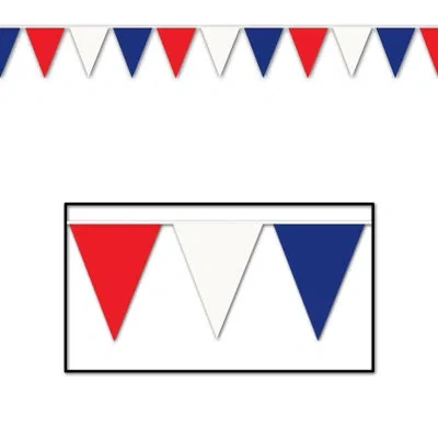 Beistle Red, White & Blue Pennant Banner In Multicolor