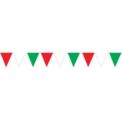 Beistle Red, White & Green Pennant Banner In Multicolor
