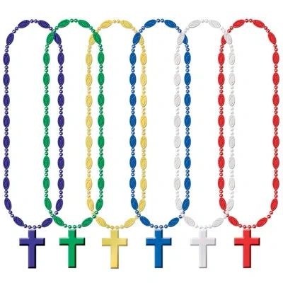Beistle Religious Beads - 33" - Pack Of 12 In Multicolor