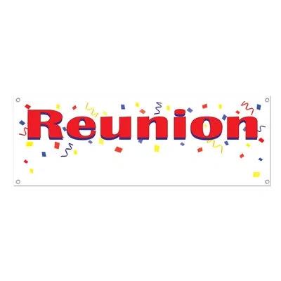Beistle Reunion Sign Banner - Pack Of 12 In Multicolor