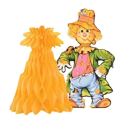 Beistle Scarecrow W/tissue Cornshock Centerpiece In Multicolor