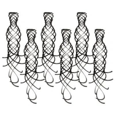 Beistle Shimmering Whirls - 20" - Pack Of 6 In Black