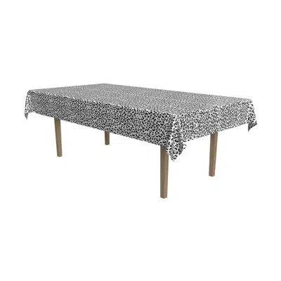 Beistle Snow Leopard Print Tablecover In Multicolor