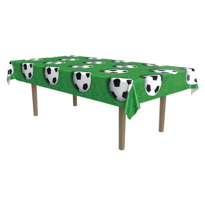 Beistle Soccer Ball Tablecover - 54" X 108" - Pack Of 12 In Multicolor