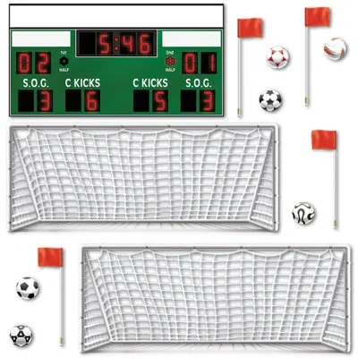 Beistle Soccer Props - 3"-3' Â¾" - Pack Of 12 In Multicolor