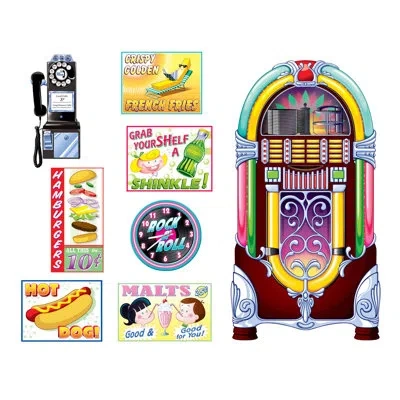 Beistle Soda Shop Signs & Jukebox Props In Multicolor