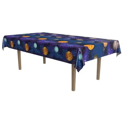 Beistle Solar System Tablecover - 54" X 108" - Pack Of 12 In Multicolor
