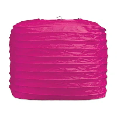 Beistle Square Paper Lanterns - Pack Of 12 In Candy Pink