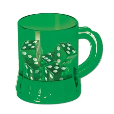 Beistle St Pat's "mug Shot" With Dice In Green
