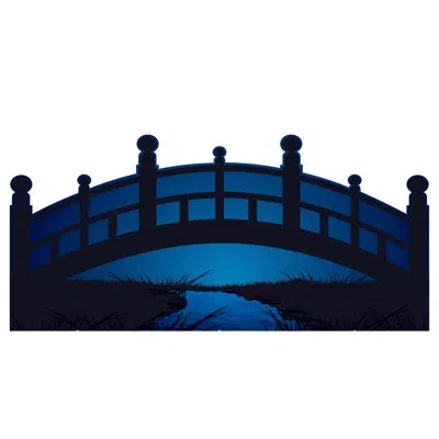 Beistle Starry Night Bridge Stand-up In Black