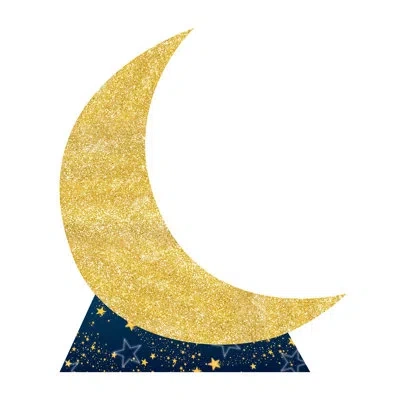 Beistle Starry Night Crescent Moon Stand-up In Multicolor