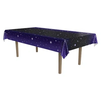 Beistle Starry Night Tablecover - Pack Of 12 In Blue