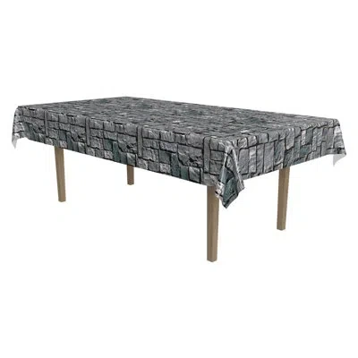 Beistle Stone Wall Tablecover - Pack Of 12 In Multicolor