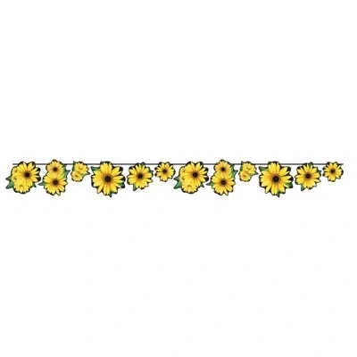 Beistle Sunflower Streamer - 6â¾" X 6' - Pack Of 12 In Yellow