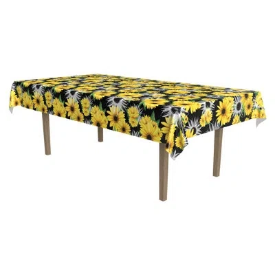 Beistle Sunflower Tablecover - Pack Of 12 In Multicolor