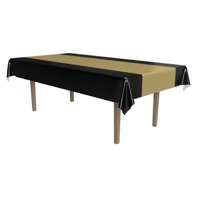 Beistle Tablecover In Black,gold