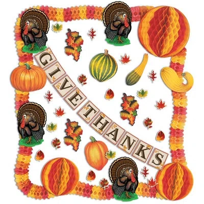 Beistle Thanksgiving Decorating Kit In Multicolor