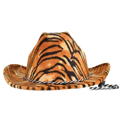 Beistle Tiger Print Cowboy Hat - Pack Of 6 In Multicolor
