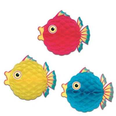 Beistle Tissue Bubble Fish - 12 Pack In Multicolor