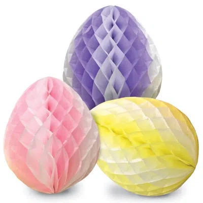 Beistle Tissue Eggs - 11â½" - Pack Of 12 In Multicolor