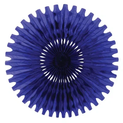 Beistle Tissue Fan - 25" - Pack Of 12 In Blue