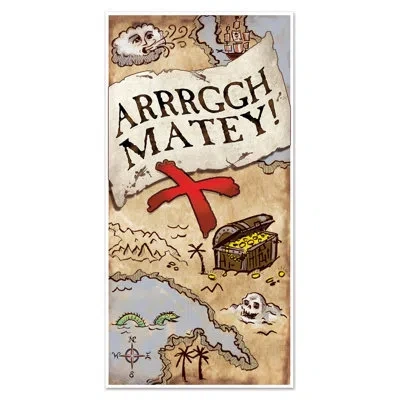 Beistle Treasure Map Door Cover - 5' X 30" - Pack Of 12 In Multicolor