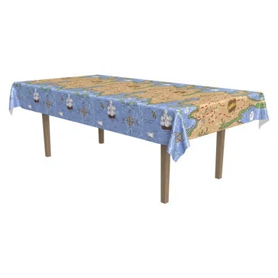Beistle Treasure Map Tablecover - Pack Of 12 In Multicolor