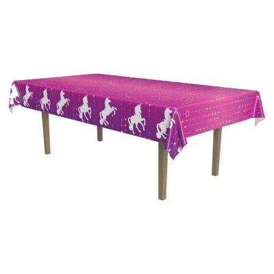 Beistle Unicorn Tablecover - Pack Of 12 In Multicolor