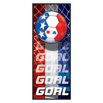 Beistle United States Soccer Door Covers , All-weather Decorations With Usa Flag Football Graphic & “goal” D In Multicolor