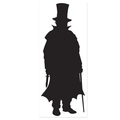 Beistle Villain Silhouette - 30" X 6' - Pack Of 12 In Black