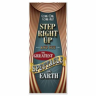 Beistle Vintage Circus Door Cover In Multicolor