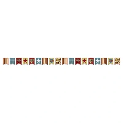 Beistle Vintage Circus Streamer - 6" X 12' - Pack Of 12 In Multicolor