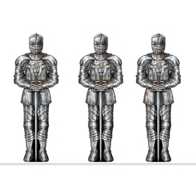Beistle Wall Of Knights Backdrop - 4' X 30' - Pack Of 6 In Multicolor