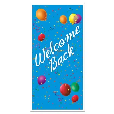Beistle Welcome Back Door Cover - Pack Of 12 In Multicolor