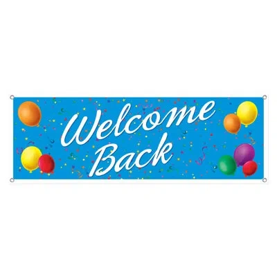 Beistle Welcome Back Sign Banner - Pack Of 12 In Multicolor