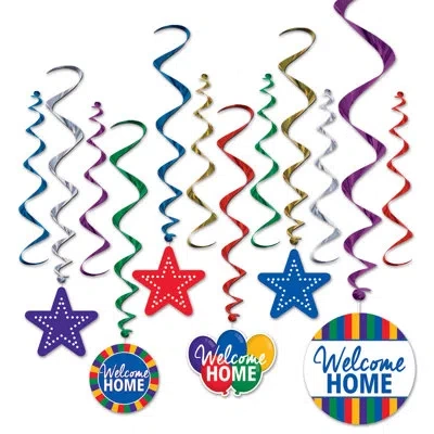 Beistle Welcome Home Whirls - 17.5-28.5 - Pack Of 6 In Multicolor