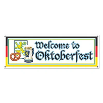 Beistle Welcome To Oktoberfest Sign Banner In Multicolor