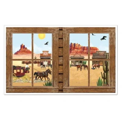 Beistle Western Insta-view - 3' 2" X 5' 2" - Pack Of 6 In Multicolor