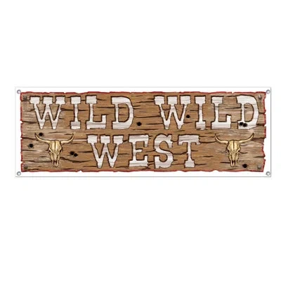 Beistle Wild Wild West Sign Banner In Multicolor