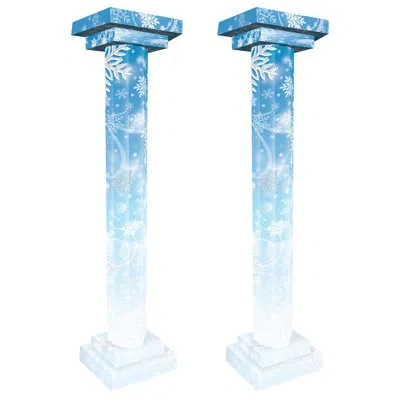 Beistle Winter Wonderland 3-d Tall Column Props In Multicolor