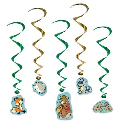 Beistle Woodland Friends Whirls - 34"-3' 4" - Pack Of 6 In Multicolor