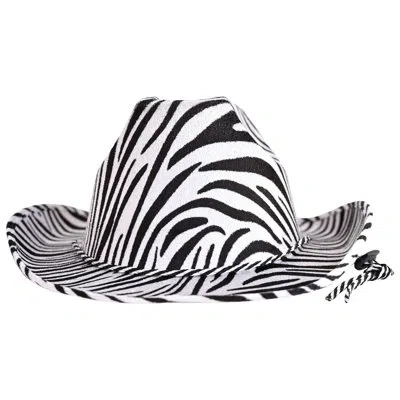 Beistle Zebra Print Cowboy Hat - Pack Of 6 In Multicolor