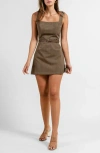 Beivy A-line Structured Minidress In Brown