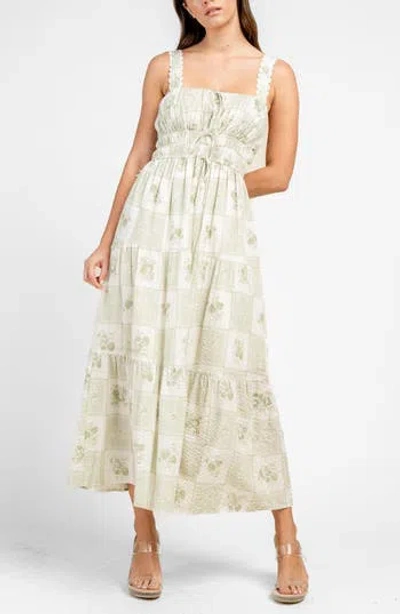 Beivy Chech Floral Cotton Blend Midi Dress In Multi