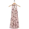 Beivy Mesh Print Minidress In Pink