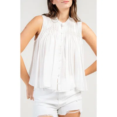 Beivy Pintuck Swing Tank In White