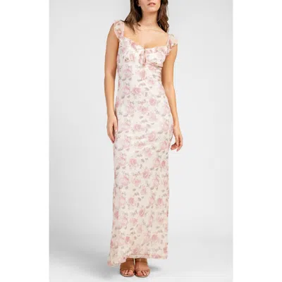 Beivy Printed Mesh Maxi Dress In Animal Print