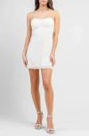 Beivy Strapless Tie Back Lace Minidress