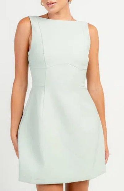 Beivy Stretch Woven A-line Dress In Green